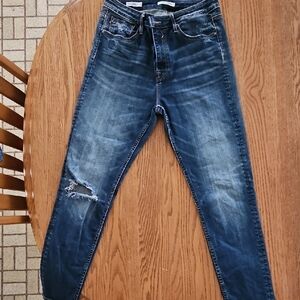 Vigoss Navy Blue Ace Skinny Jeans with Contrast Stitching